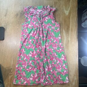 Lilly‎ Pulitzer Cotton Dresses Girl's Size Large 8/10 Tropical Beach Pink Floral